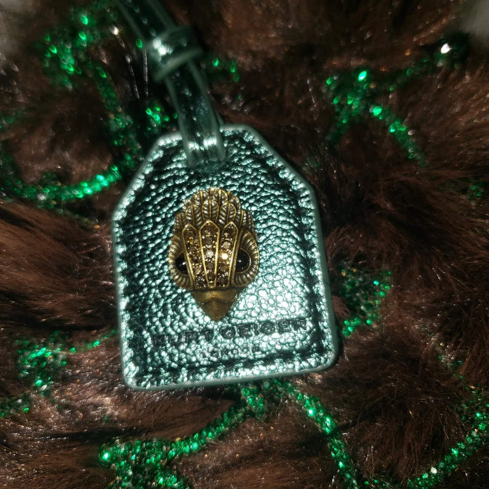 Kurt Geiger Green and Brown Fur Handbag - Picture 10 of 11